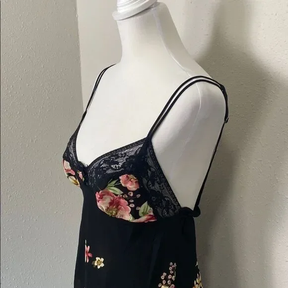 Oscar de la Renta Pink Label Floral Lace Slip Dress Strappy Babydoll Y2K Size S - Picture 8 of 12